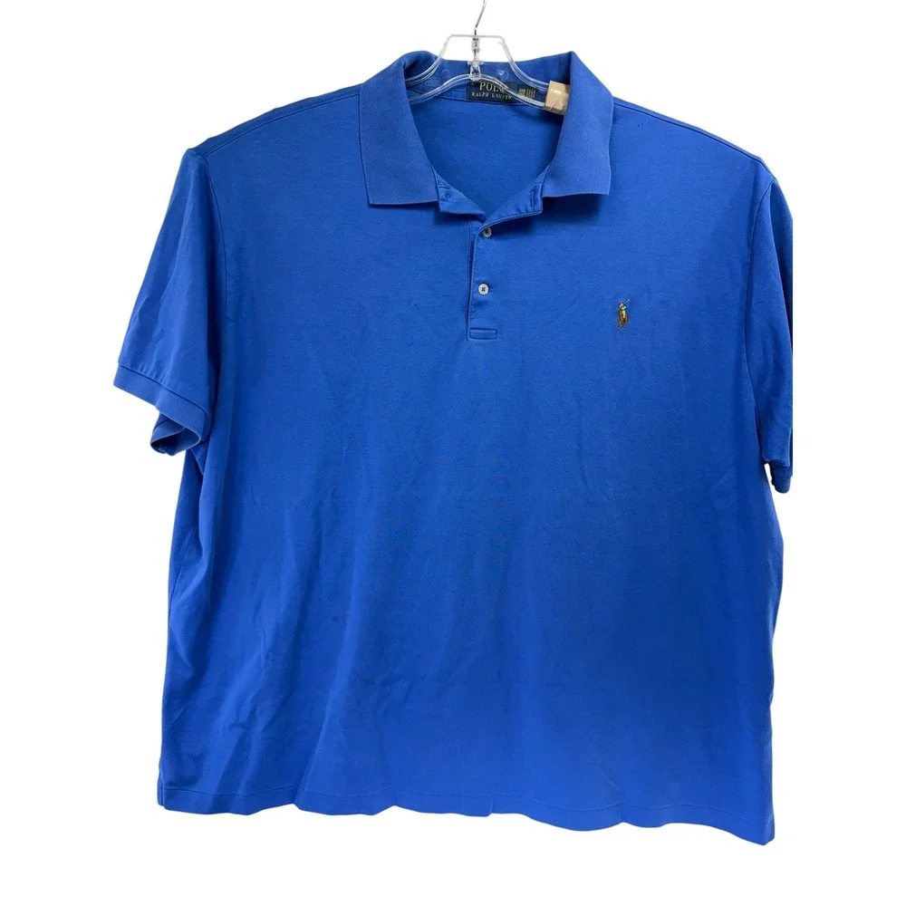 Polo Ralph Lauren Mens 3XB Royal Blue Cotton Golf Polo Shirt Pony Logo (V11)